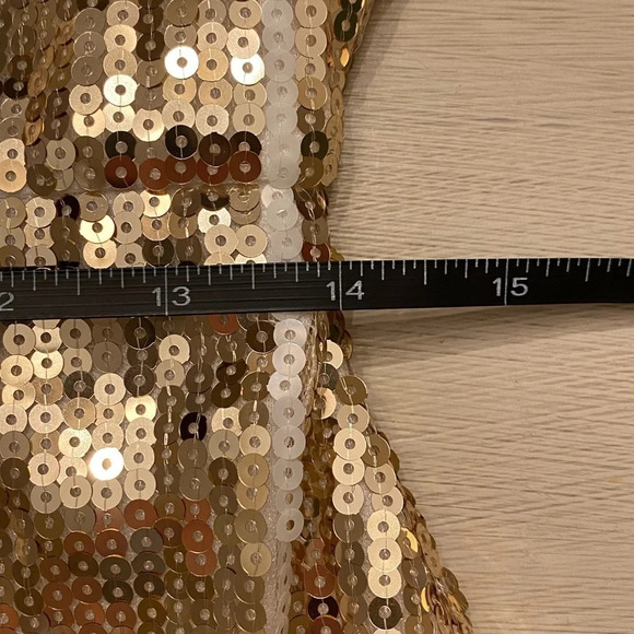 NWT, Endless Rose, Sequin Long Sleeve Mini Dress, Lime Multi, Gold, White Yellow - Picture 13 of 15